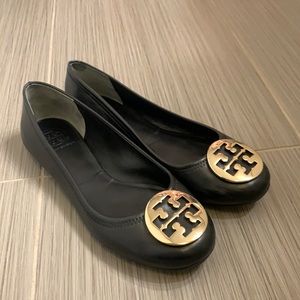 Tory Burch Black Flats